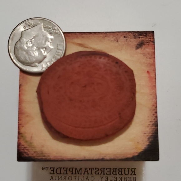 3 rubber stamps Oreo cookies 'coffee break' words steaming mug Rubber Stampede - Picture 5 of 7